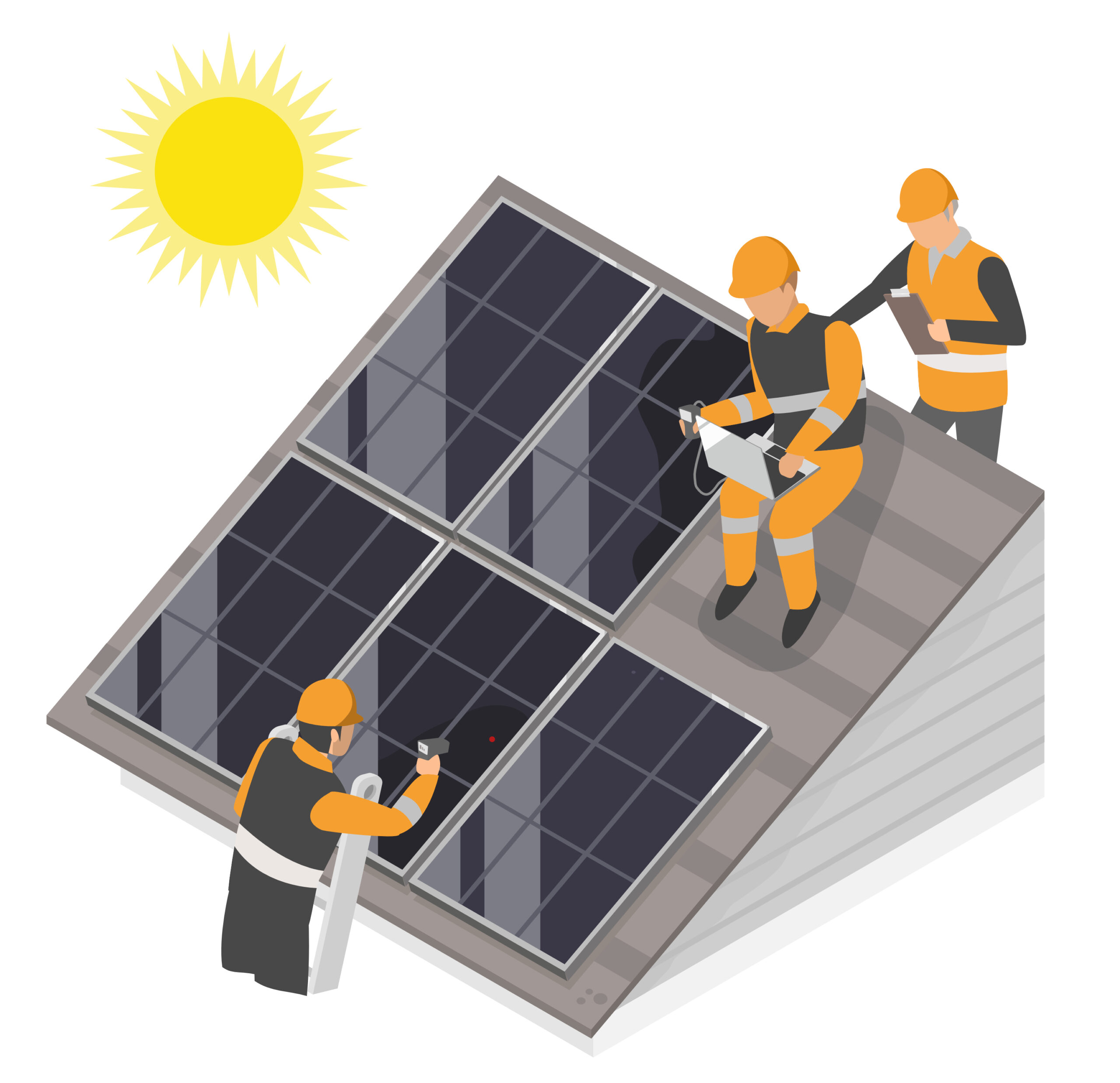 maintenance de panneaux solaires